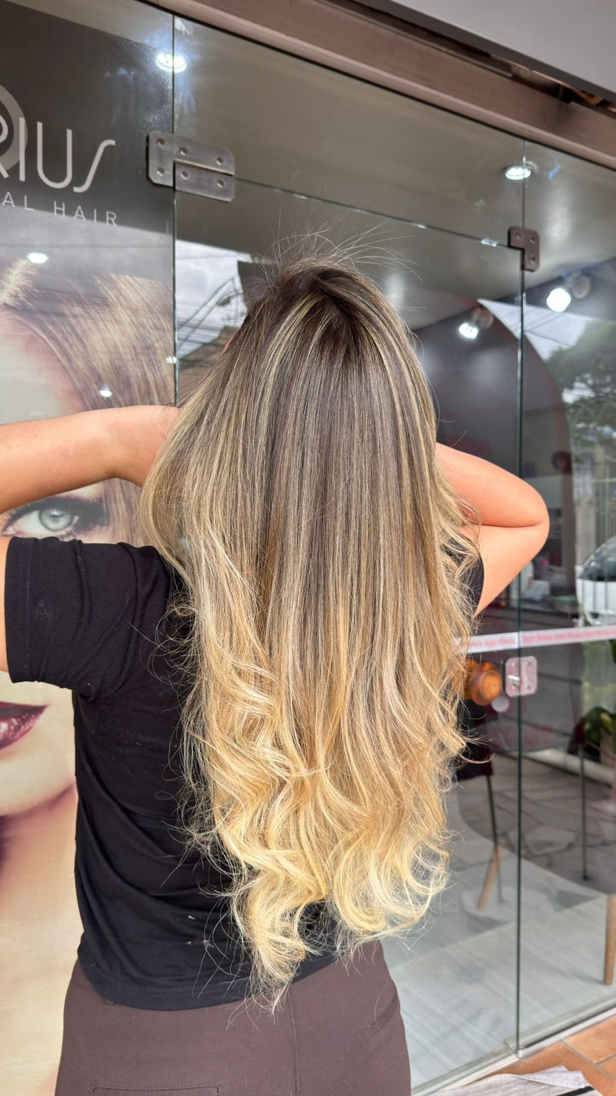 Ombré loiro com ondas